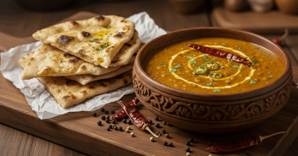 Tandoori Roti With Taraka Daal